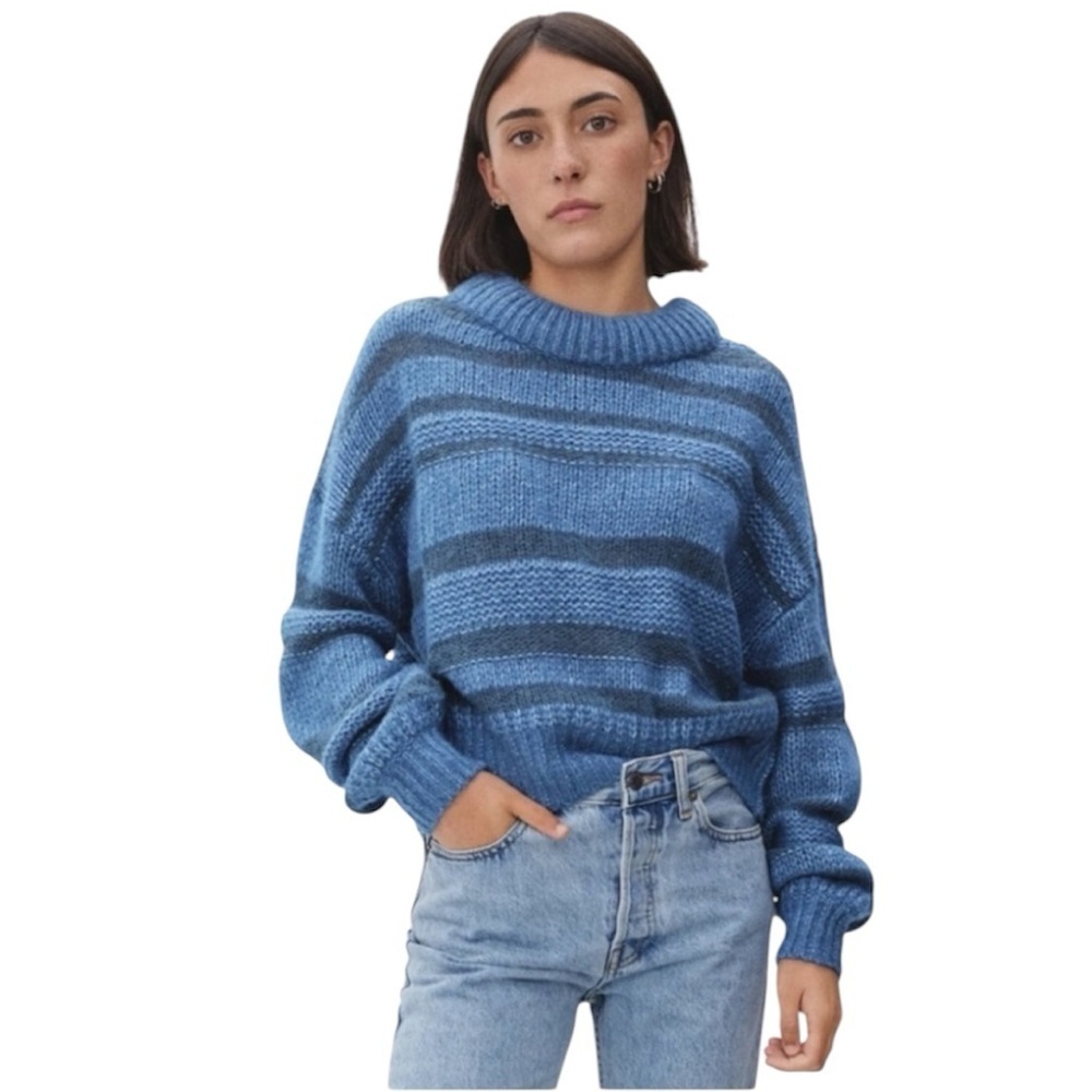 Everlane | Women’s Blue The Puff Sweater Merino Wool & Alpaca Blend Size Small